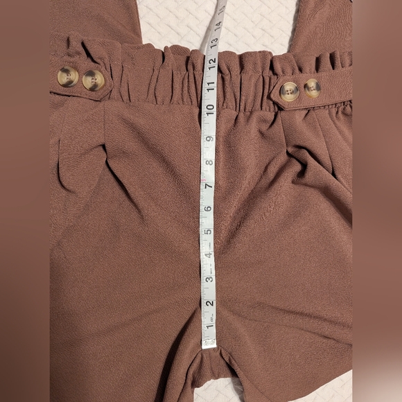 No Comment Plus NY-LA Women's Size 1X Brown Paperbag Pants Tapered Leg Pull On - Picture 15 of 16